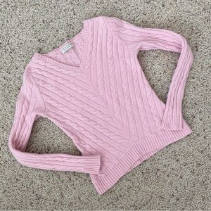 2/$20 Lord & Taylor cashmere sweater light pink two ply long sleeve women’s xs